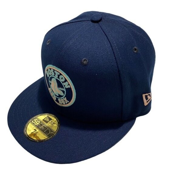 59Fifty Cap Boston Red Sox MLB Color UV Oceanside Peach 7 1/4 - Picture 4 of 10